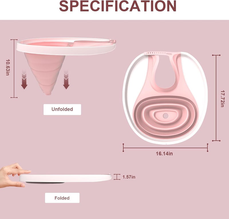 EazziSwitch Portable Hair Washing Station Basin: Foldable Shampoo Bowl & Mobile Sink with Adjustable Neck Support, Drain Hose & Earplugs for Elderly, Disabled, Pregnant Women & Bedridden Patient Care - Image 5